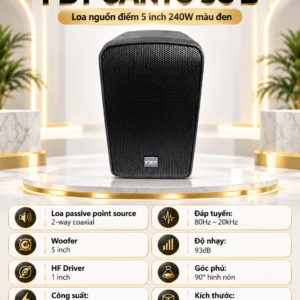 loa nguon diem fbt canto 5c b 5 inch 240w mau den 4