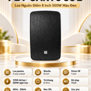 loa nguon diem fbt canto 8c b 8 inch 500w mau den 3