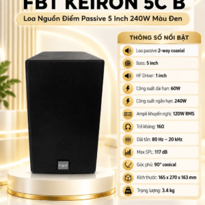 loa nguon diem passive fbt keiron 5c b 5 inch 240w mau den 4