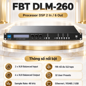 processor dsp fbt dlm 260 2 in 6 out 3