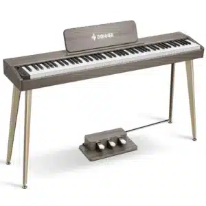 DONNER DIGITAL PIANO DDP-60 MÀU GRAY WOOD EC6787 donner digital piano ddp 60 mau gray wood ec6787 3