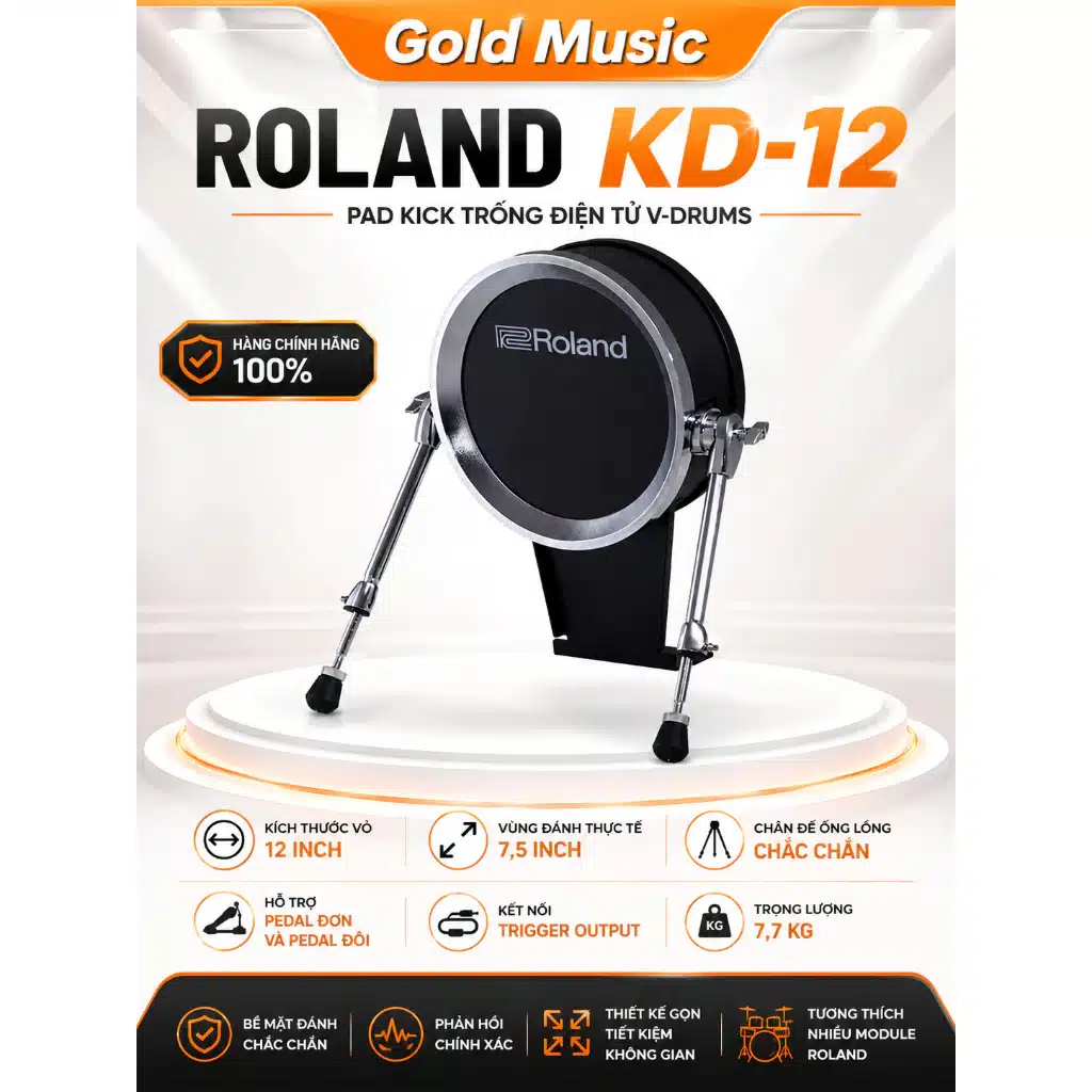 ROLAND TRỐNG PAD KD-12 roland trong pad kd 12 1